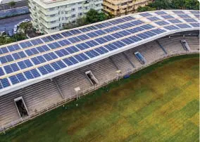 Tata Power Solar pannel Cricket stadium in Mumbai